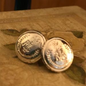 Vintage Ralph Lauren button earrings